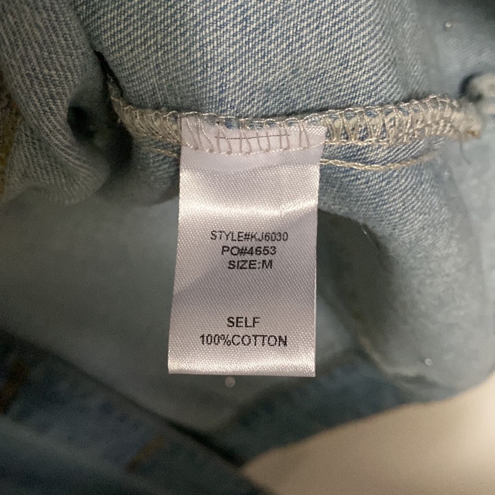 Embellished distressed oversized denim jacket - Picture 5 of 5